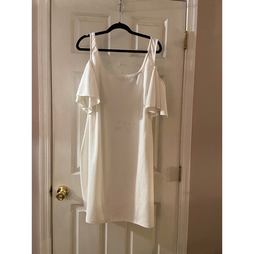 White Cold Shoulder Bodycon Dress
